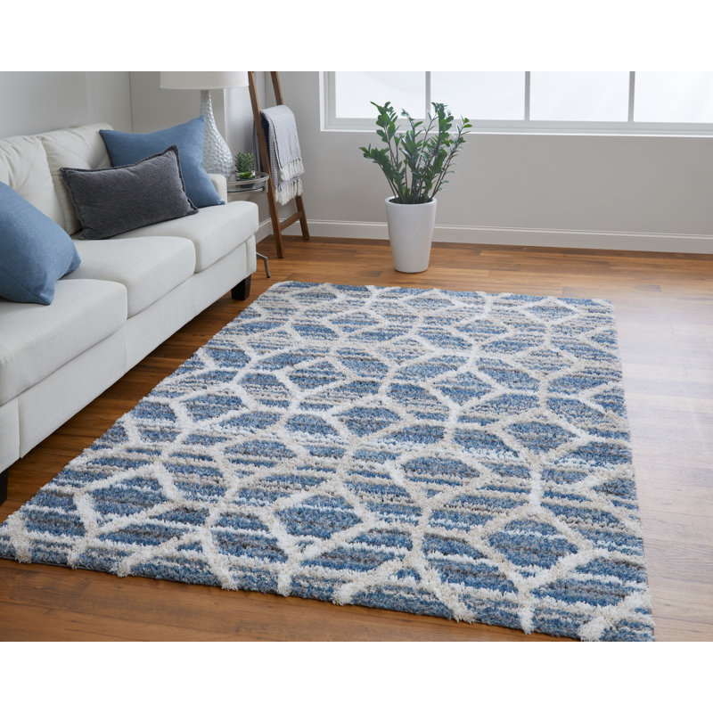 Tapis bohémien et éclectique en polyester Caide, Rectangle 7 pi 11 po x 10 pi