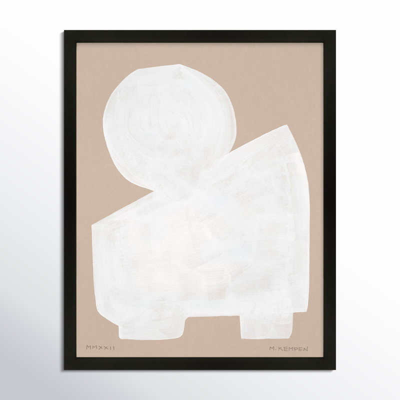 Modules In White 2 by Michael Kempen, Black Framed, 16" W x 20" H