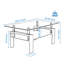 Table basse rectangulaire en verre, table basse transparente, tables d'appoint modernes pour le salon, meubles de salon