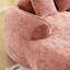 Canapé compressé en forme de L en chenille rose avec éponge hautement élastique, accoudoirs courbés et quatre coussins décoratifs pour une assise confortable-1658638446