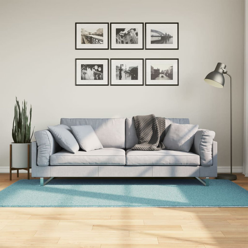 Round Inloes Solid Colour Area Rug, Runner 100 x 200cm