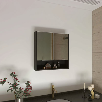 24" Medicine Cabinet With Mirror, One Shelf