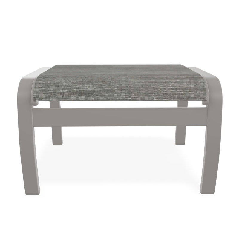 Belle Isle Sling Aluminum Frame Ottoman, Warm Gray, Brooks