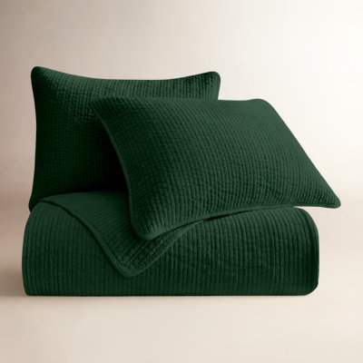 Stone Washed Cotton Velvet Quilt Set