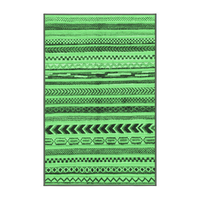Washable Geometric Indoor Rug
