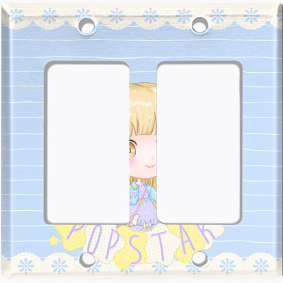 Patterned 2 - Gang Rocker Standard Wall Plate