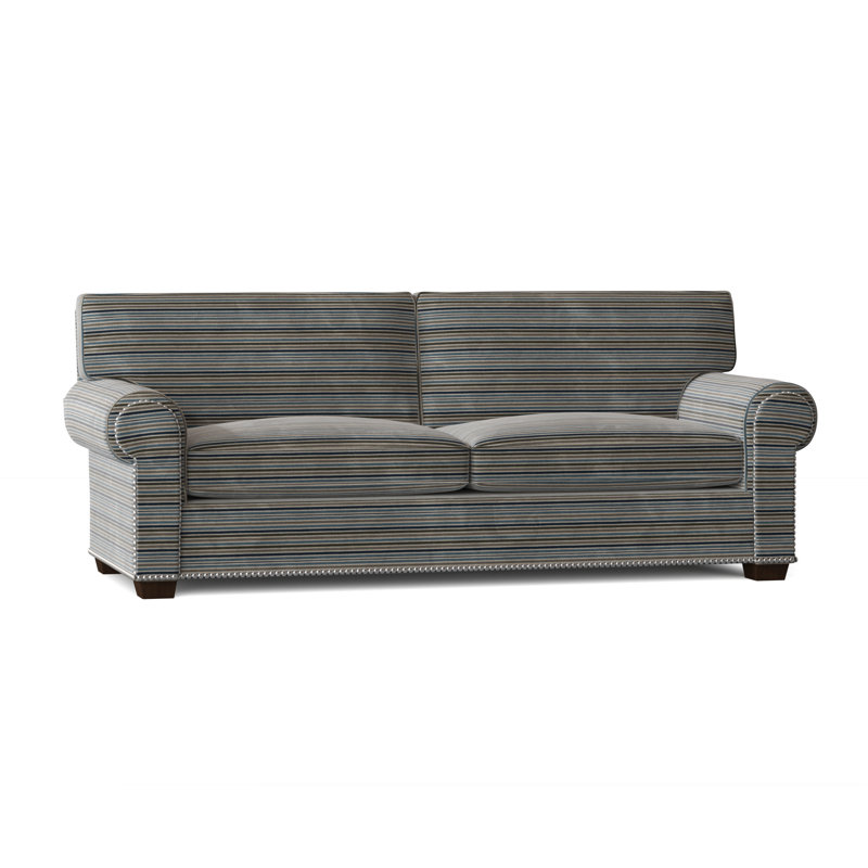 Cancun Sofa, 96" W, Laurel Blue, Café