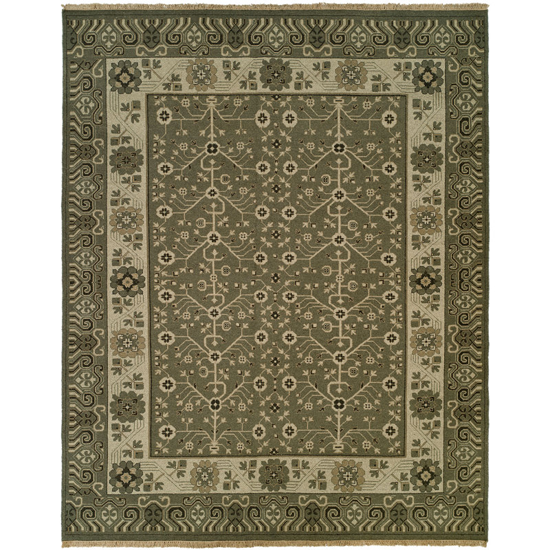 Donaghy Wool Oriental Indoor Rug, Rectangle 2' x 3'
