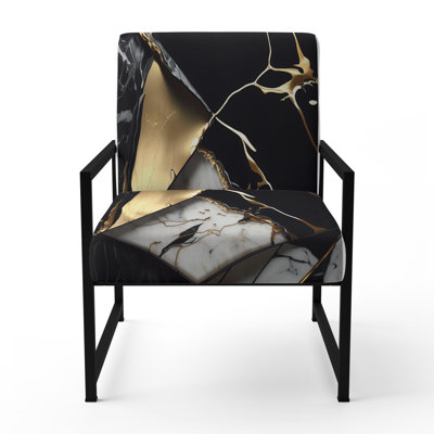 Fauteuil d'appoint rembourré en marbre Daelen