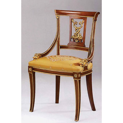 Solid Wood Side Chair in Brown