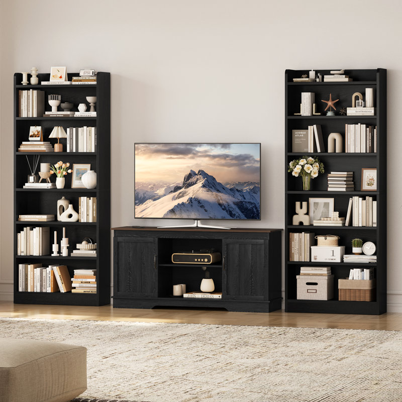 Standard Bookcase, (7 Shelves) 182.5cm H x 60cm W x 24cm D, Black