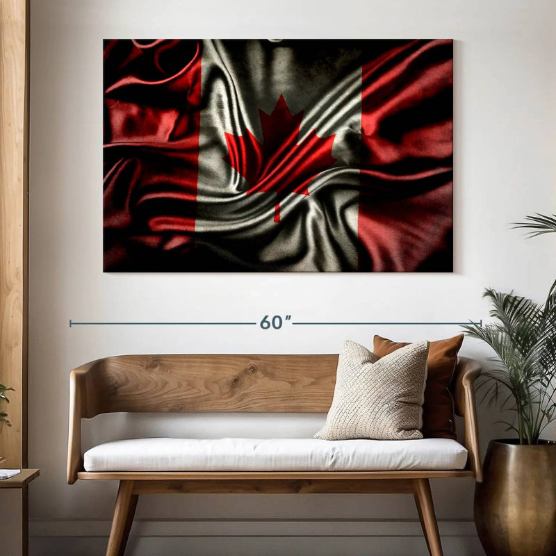 Borges Dark Canada Flag, 34" H x 51" W