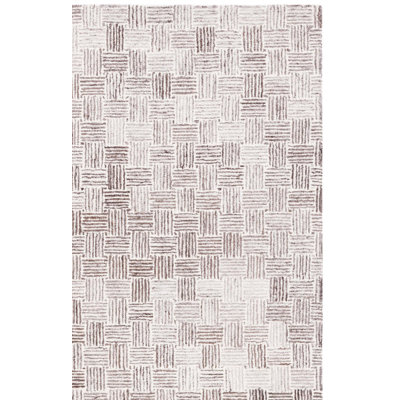 Trashonda Hand Tufted Wool Pile And Cotton With Latex Plaid Rug
