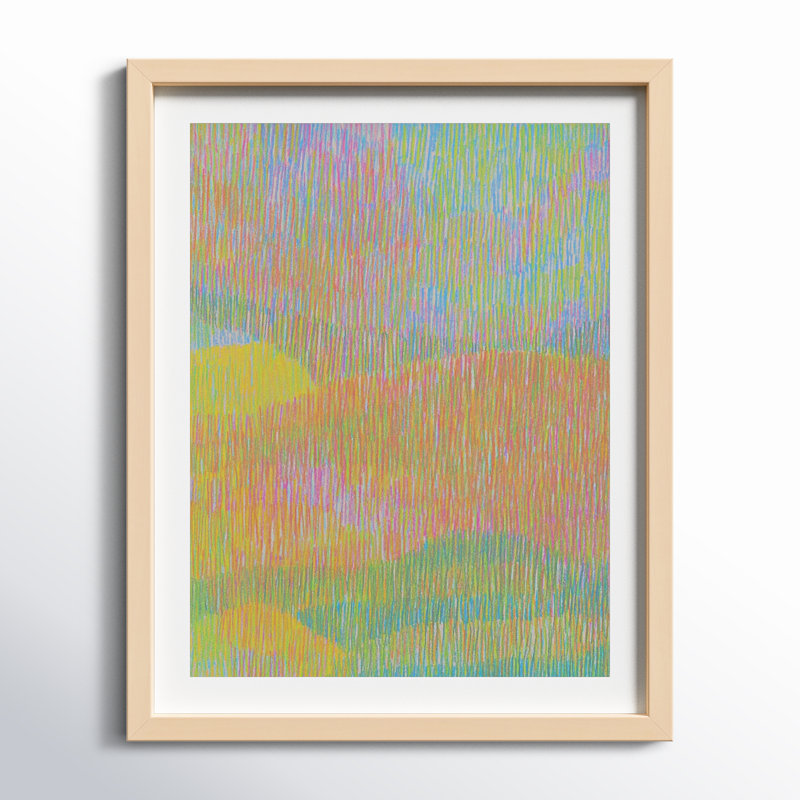 «Summerhill» par Jacques Pilon - peinture encadrée, Brun, H 38 po x l 30 po x P 1,25 po