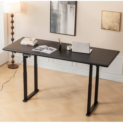 Bureau debout électrique réglable en bois massif