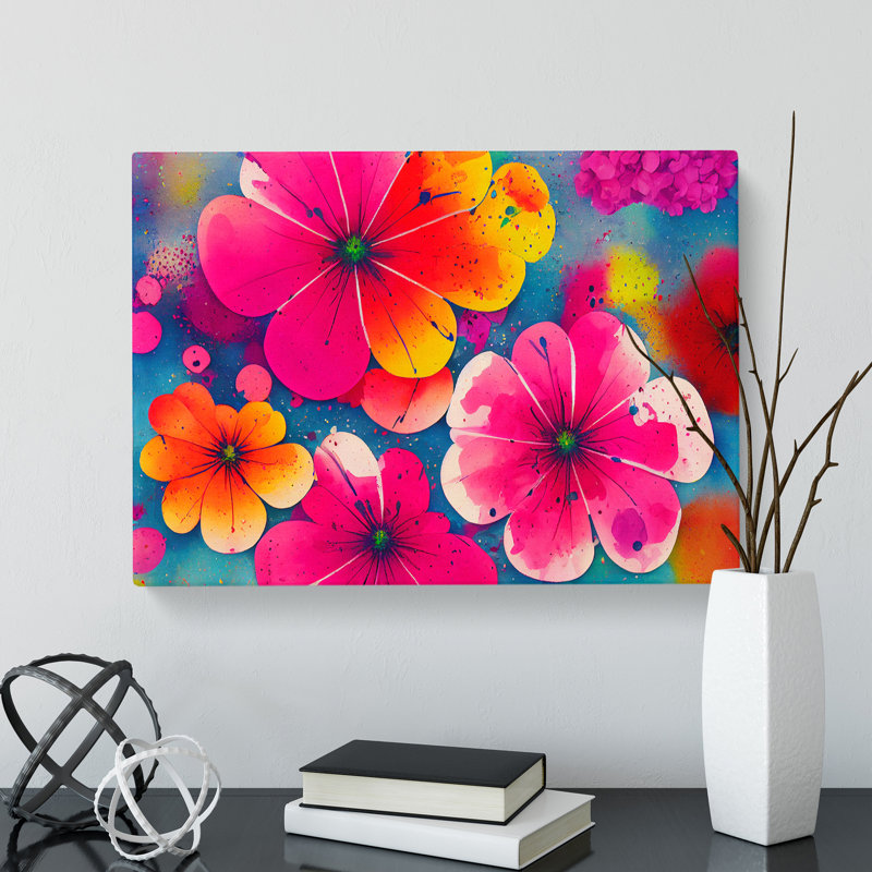 Flower Market Splash Vol.1 Abstract - Wrapped Canvas, 35cm H x 50cm W x 3cm D