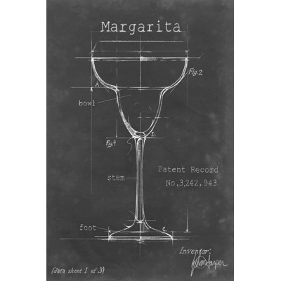 Barware Blueprint VI by Ethan Harper - Painting on Canvas