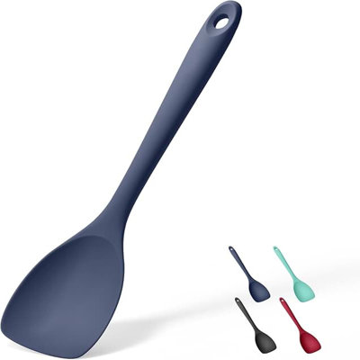 Silicone Spoon Spatula, Heat-Resistant, Non-Stick, Navy Blue