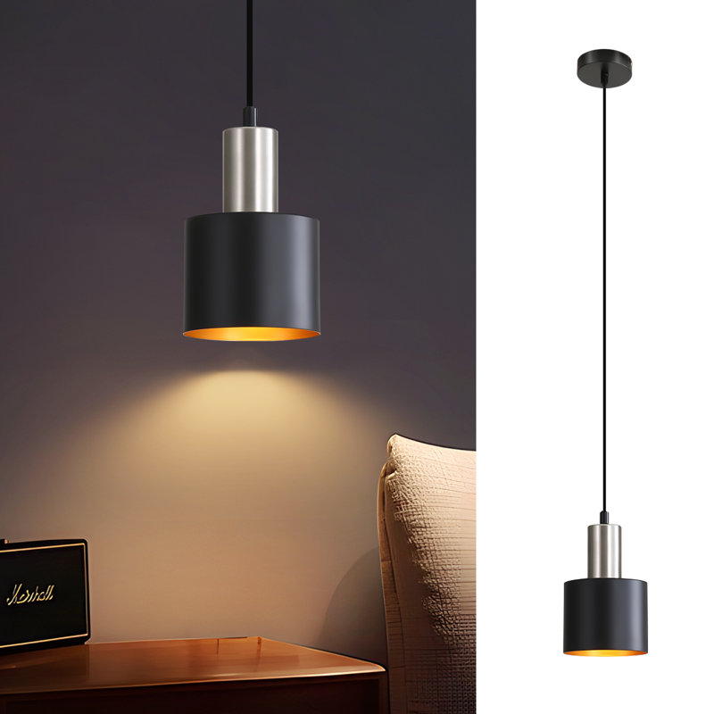 Amarian 1 - Light Matte Black Drum Pendant