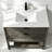 36" Transitional Freestanding Single Sink Gray Oak Solid Wood Bathroom Vanity with Engineered Marble Top-716856447