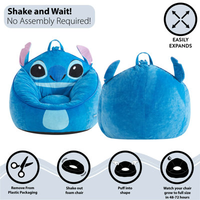 Disney Stitch Kids Foam Filled Bean Bag Chair, Decorative Lounge Chair for Kids by Wrought Studio