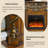 73.23"Brown Solid Wood Simulated Flame Electric Fireplace-482350950
