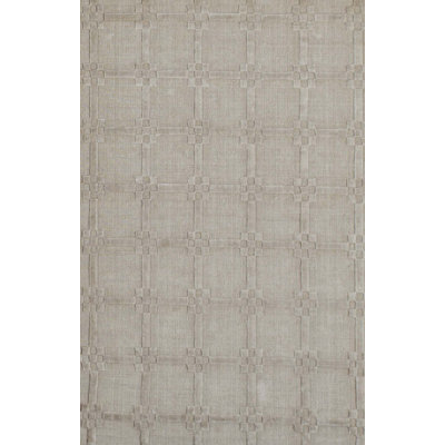 Wool Geometric Area Rug in Beige