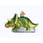 Ornement de Noël en verre soufflé Old World pour arbre de Noël, Triceratops