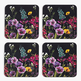 Cork Square 4 Piece Coaster Set (Set of 4)