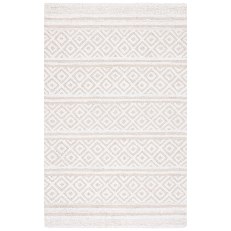 Certalich Hand Tufted Performance Geometric Rug, Rectangle 3' x 5'
