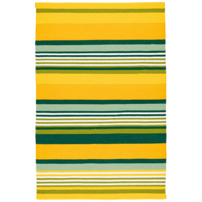 Sunny Stripe Lemon Indoor/Outdoor Rug