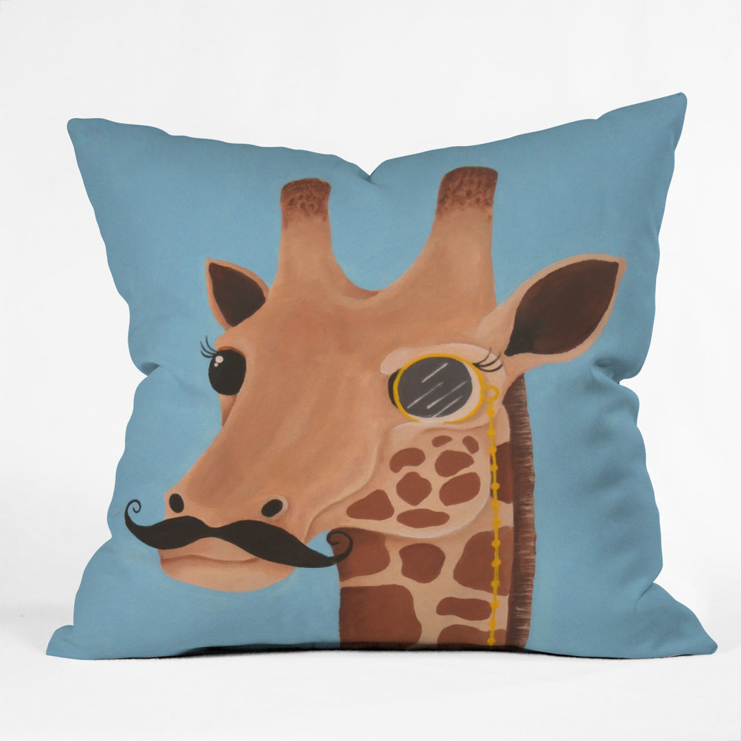 Mandy Hazell Gentleman Giraffe Throw Pillow Deny Designs