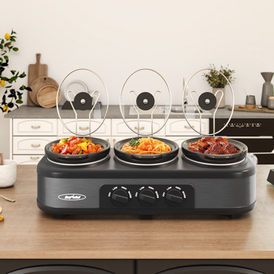 Sunvivi 3x1.5 Qt. Slow Cooker