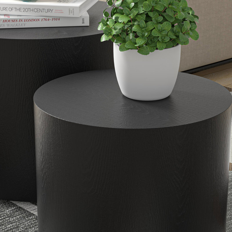 Leiding Pedestal nesting table, Black