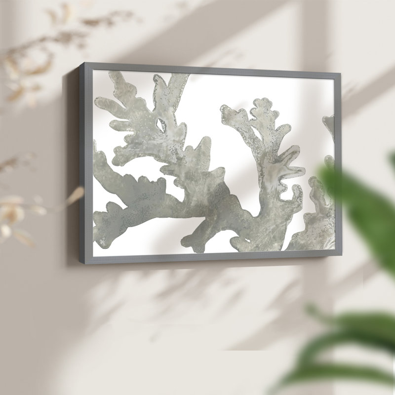 Stone Macro Coral II - Reproduction encadrée - Restickable, H 8 po x l 10 po, Gris
