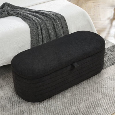 Banc de rangement avec repose-pieds et tabouret avec rangement