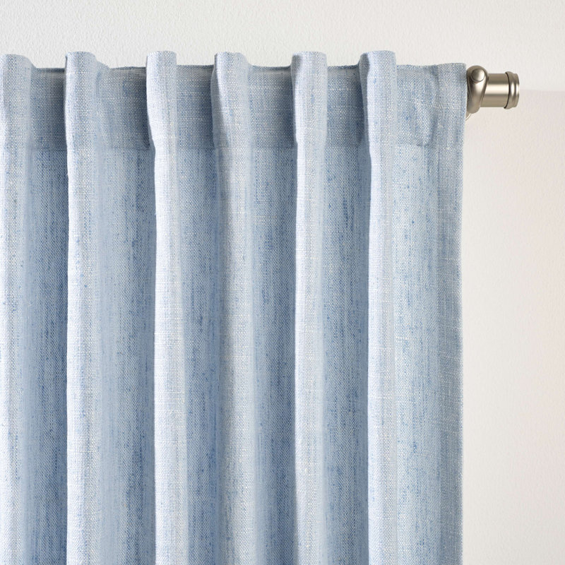 Greylock Soft Curtain Panel, 48" W x 120" L, Blue