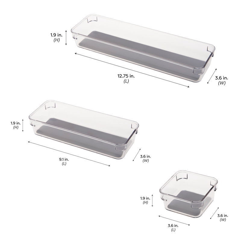  1.89'' H x 3.66'' W x 12.76'' D Organizer Set