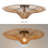 Retro Rattan Flush Mount Ceiling Light for Entryway Living Room Hallway-705982168