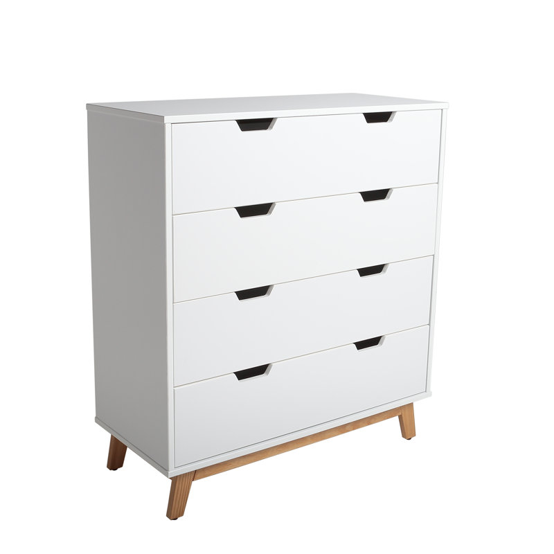 Tucker Solid Wood 80cm W 4 - Drawer Chest of Drawers