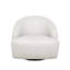 Chaise d'appoint pivotante rembourrée en polyester Lukas-129950702