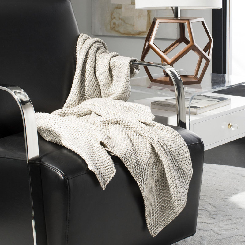 Tickled Knitted Throw Blanket