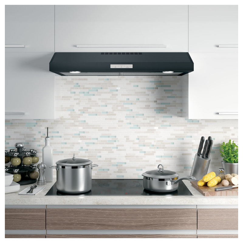 30" 390 CFM Convertible Under Cabinet Range Hood with Night Light, Stainless Steel, 30"