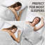 Grand oreiller luxueux en plumes d'oie avec housse en coton-994694850