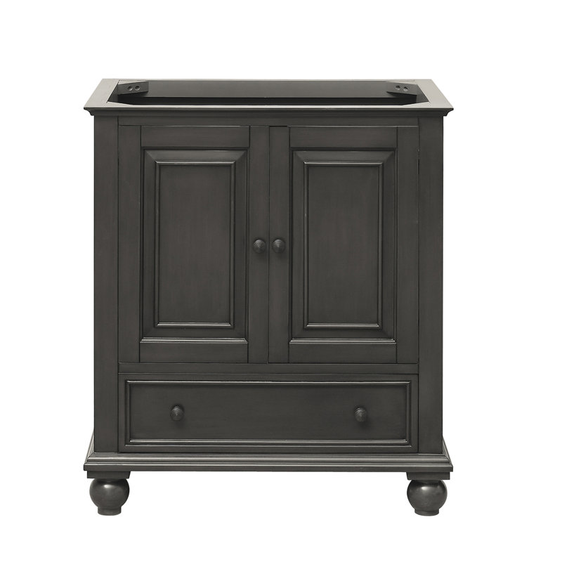 Base de meuble-lavabo simple 30 po Magruder, Glacis gris anthracite