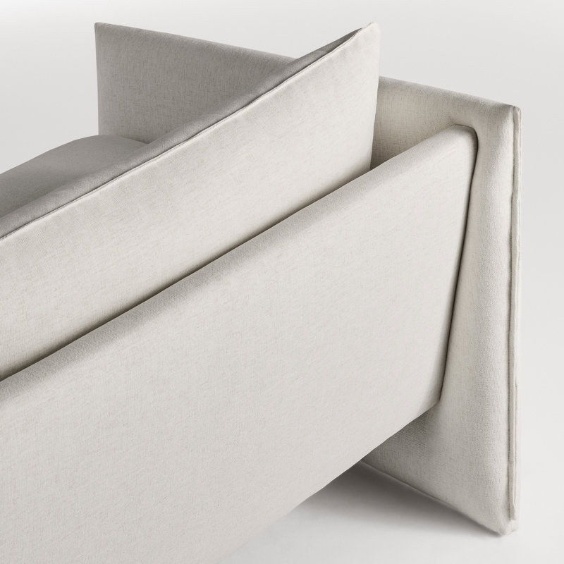 Softmore Sofa, 34" H x 74" W x 40" D, Sylvan Bone Polyester Blend Polyester