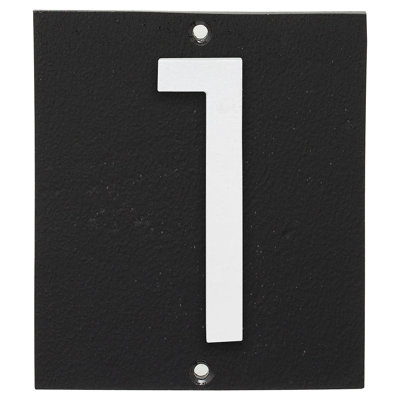 Plaque d’adresse murale sur 1 ligne flottante