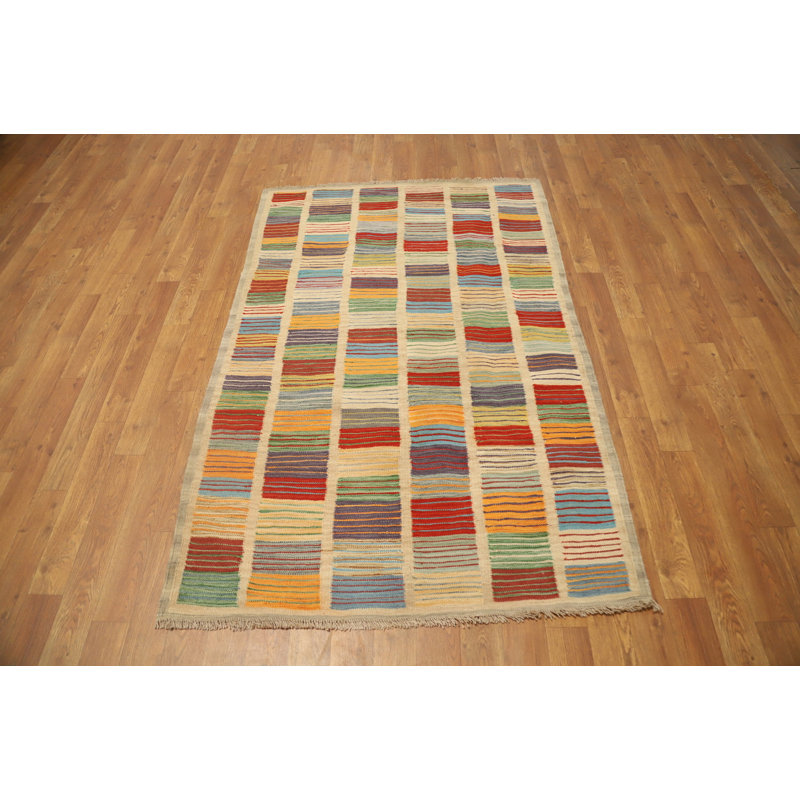Tapis en laine tissé à la main kilim 3 x 5