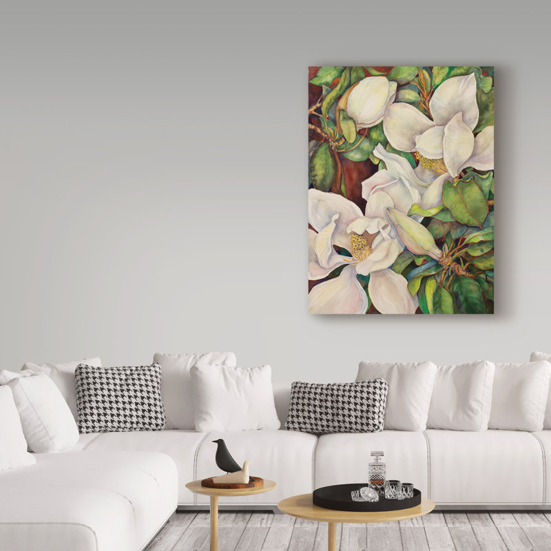 «Deetra Georgia Magnolias», reproduction d'impression sur toile tendue, H 32 po x l 24 po x P 2 po
