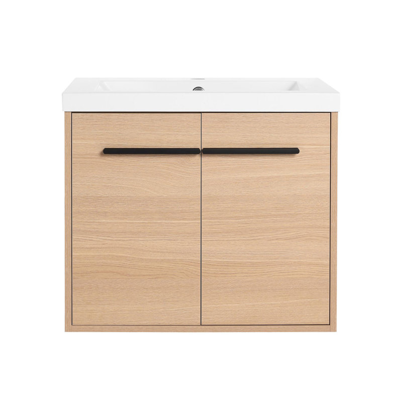 24 Inch Modern American Design Bathroom Vanity with Resin Sink, 23"